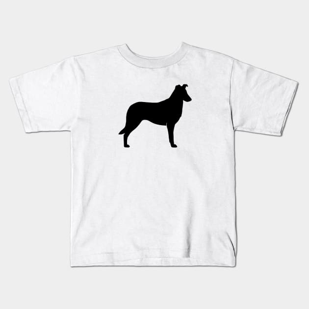 Smooth Collie Silhouette Kids T-Shirt by Coffee Squirrel